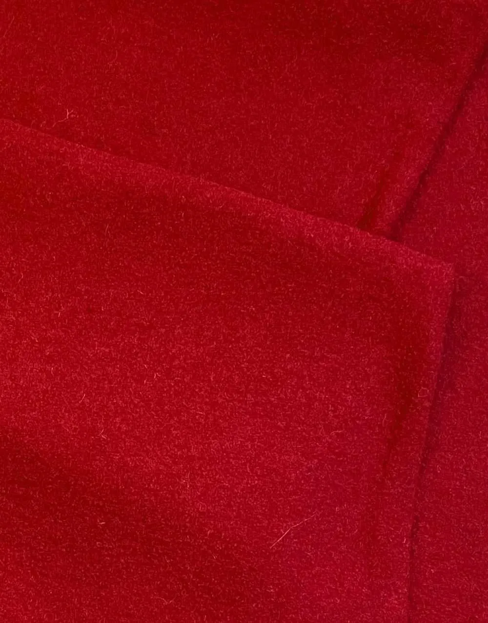 Red 100% Boiled Wool Fabric