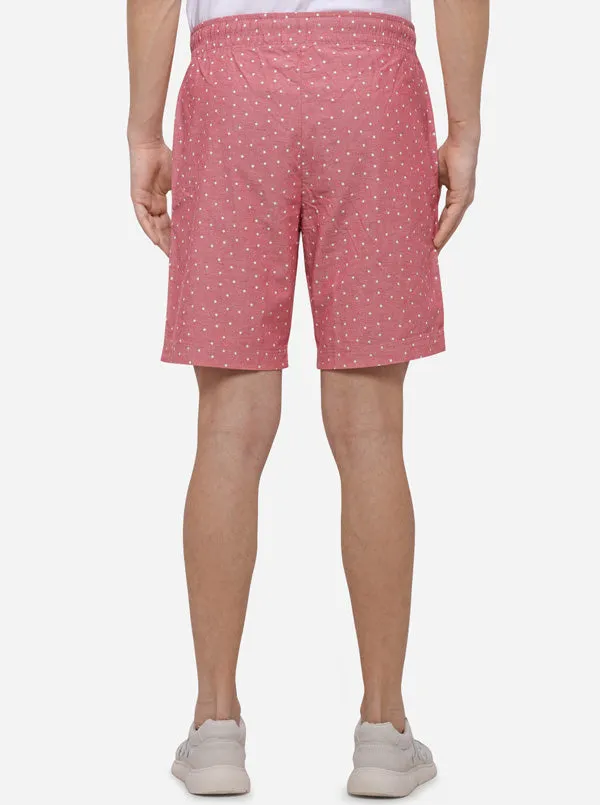 Rose Pink Solid Regular Fit Shorts | JadeBlue