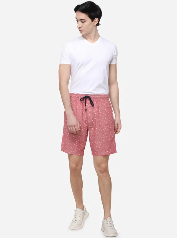 Rose Pink Solid Regular Fit Shorts | JadeBlue