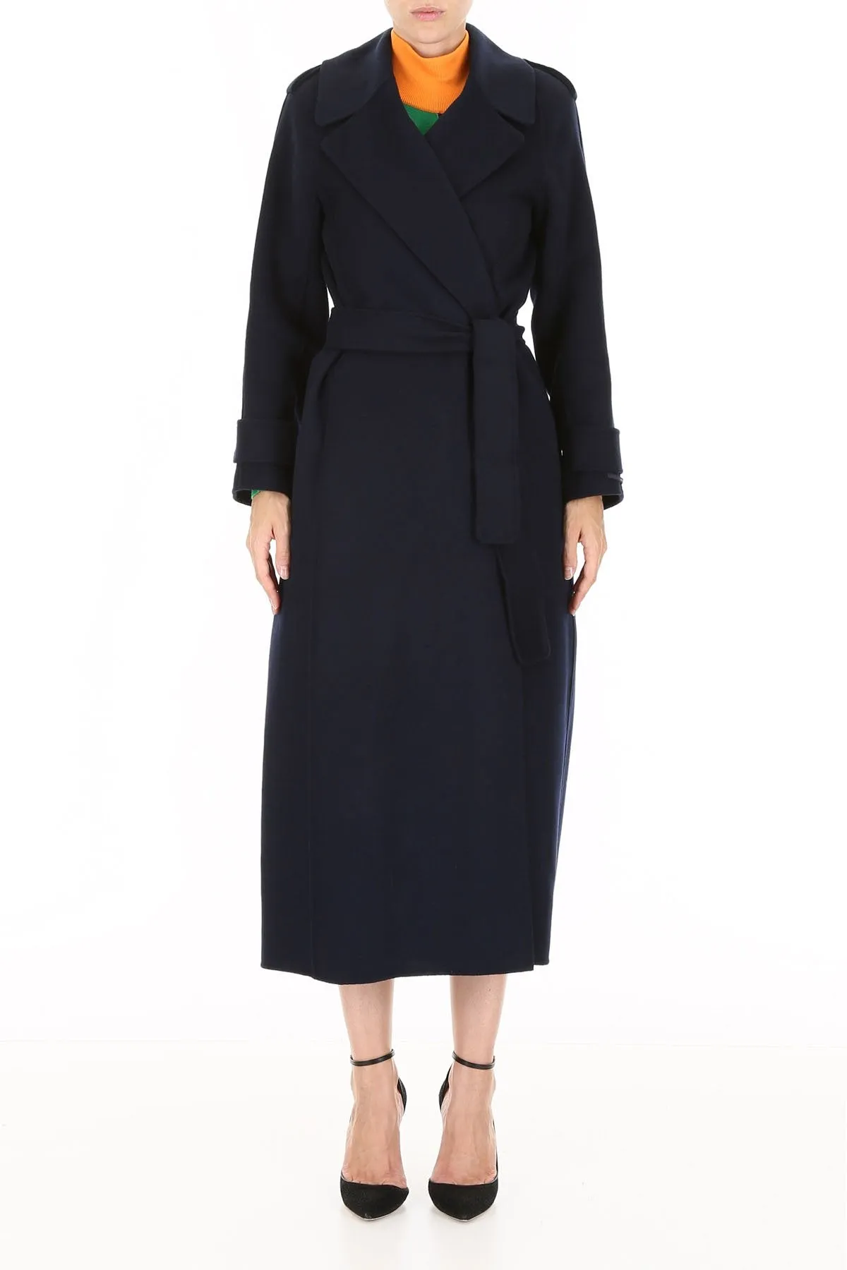 'S Max Mara Cuffed Belted Coat