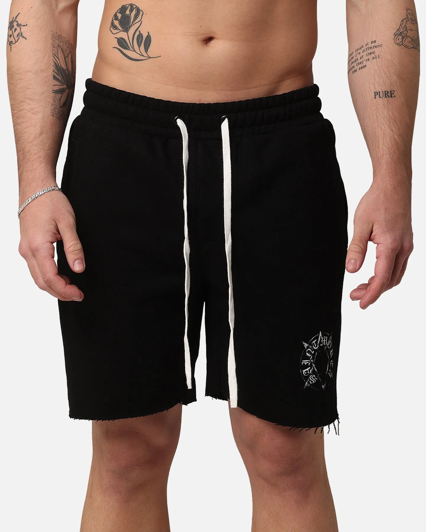 Saint Morta Occult Sweat Shorts Black/White