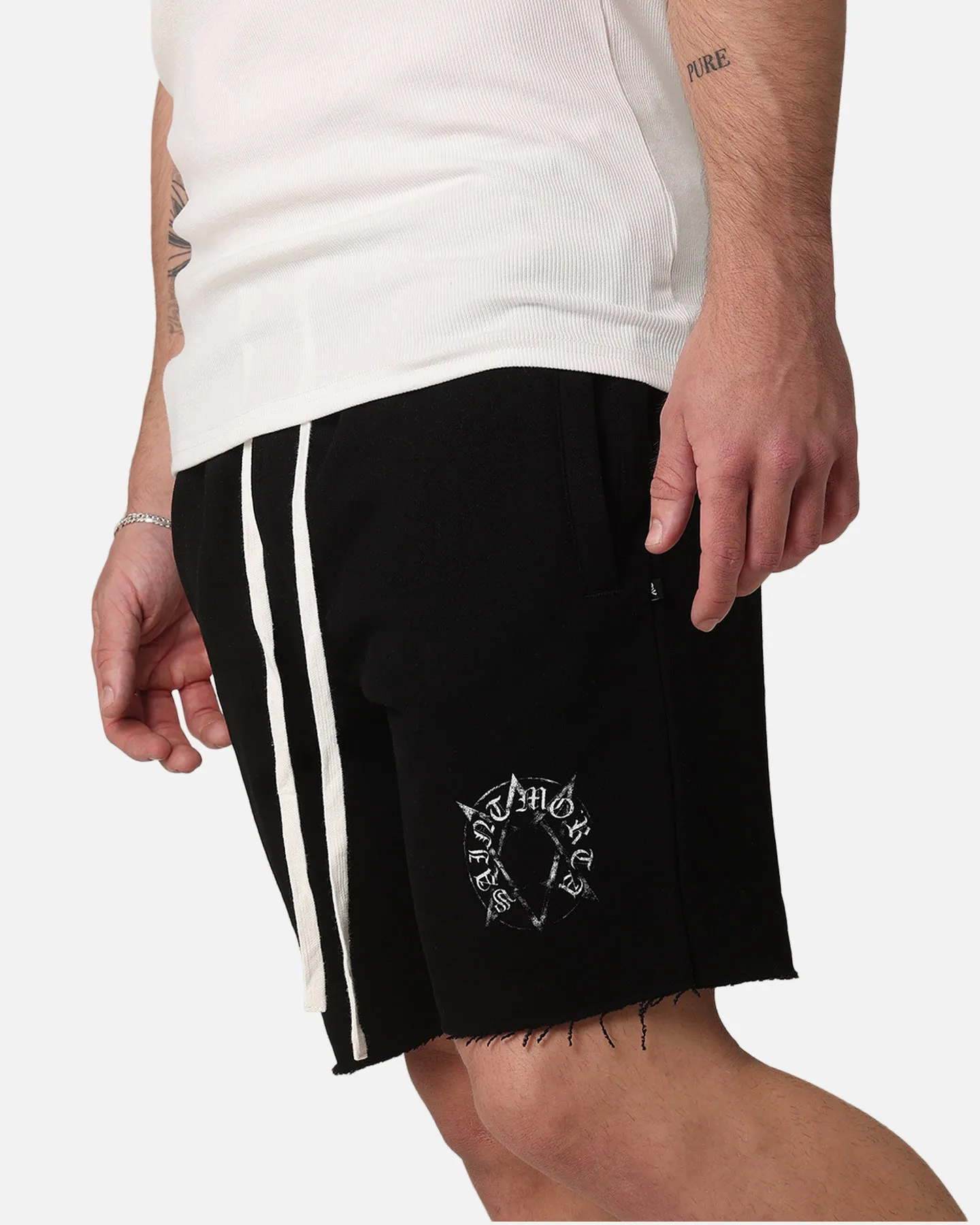 Saint Morta Occult Sweat Shorts Black/White