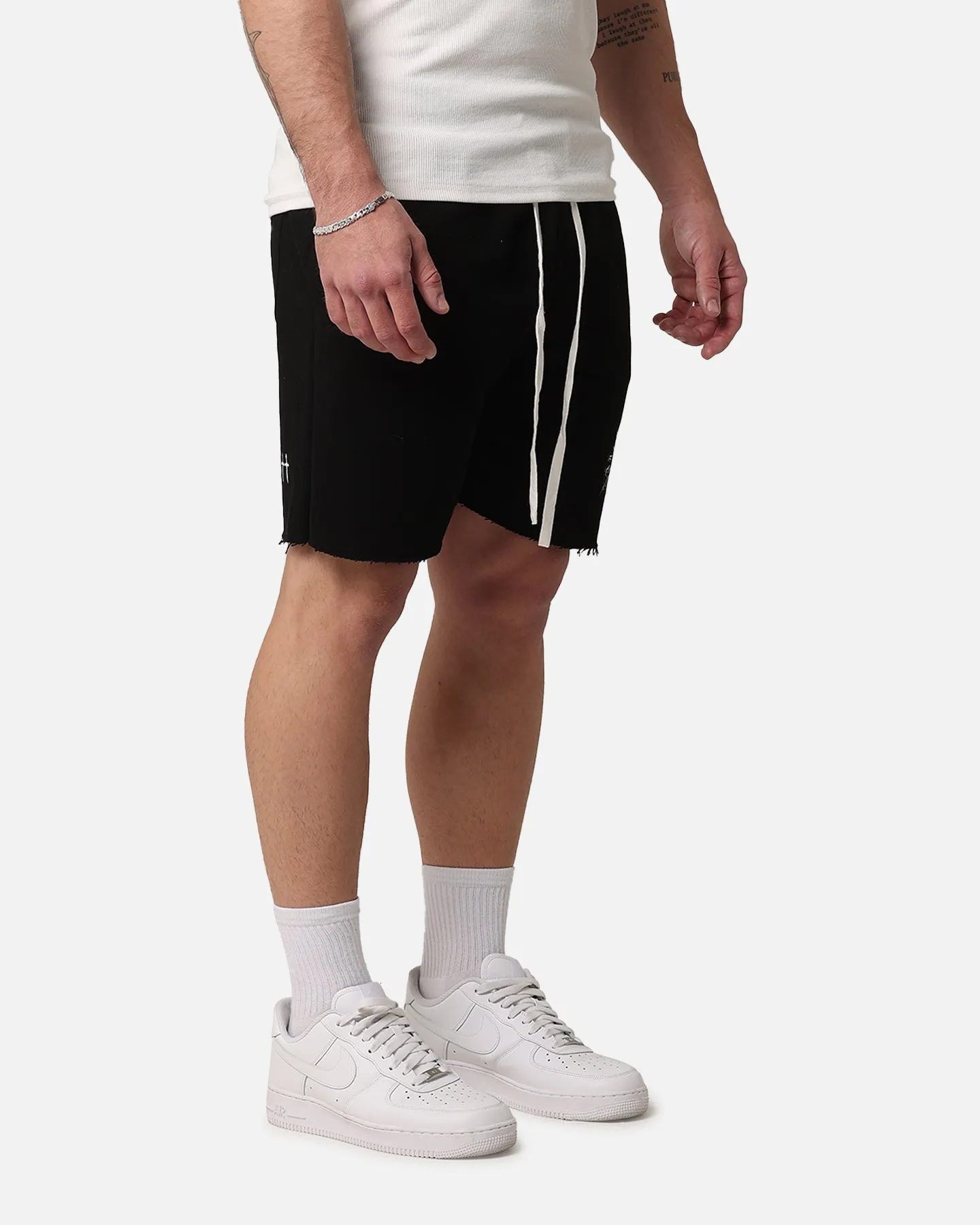 Saint Morta Occult Sweat Shorts Black/White