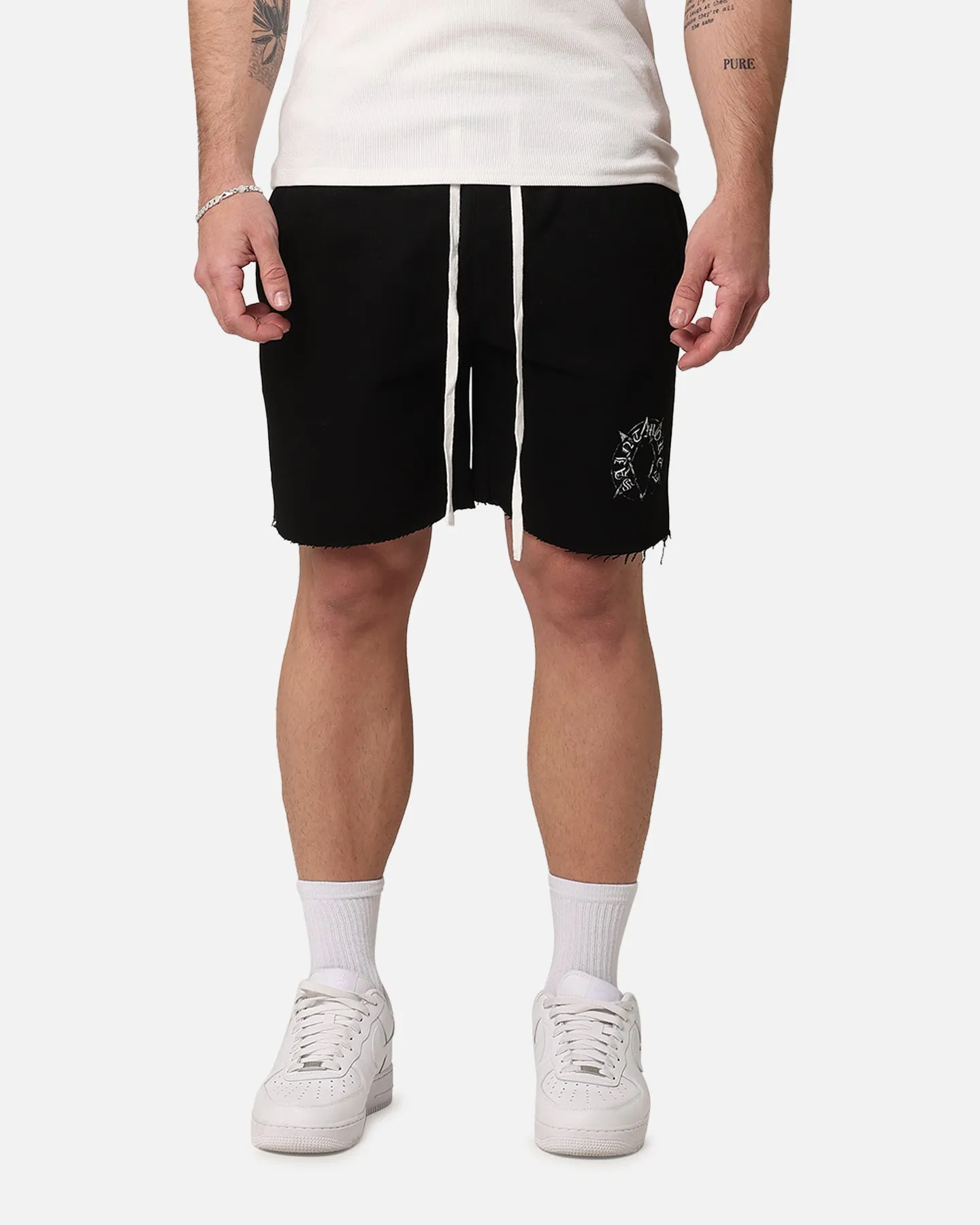 Saint Morta Occult Sweat Shorts Black/White