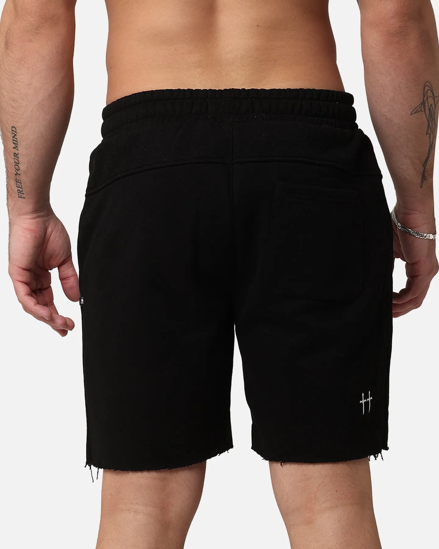 Saint Morta Occult Sweat Shorts Black/White