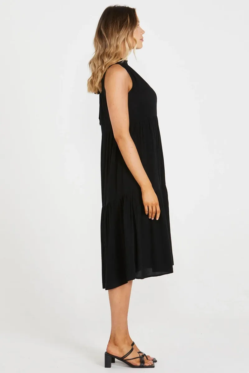 Sass - Alina Midi Dress - Black