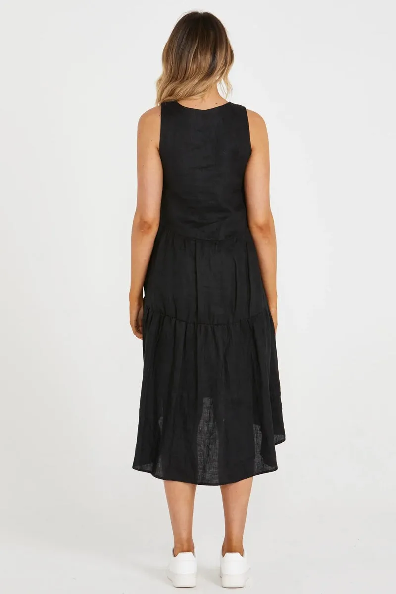 Sass - Alina Midi Dress - Black