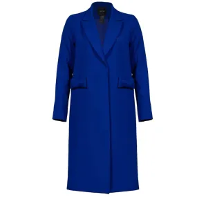 Smythe Cobalt Wool Stretch Bow Coat