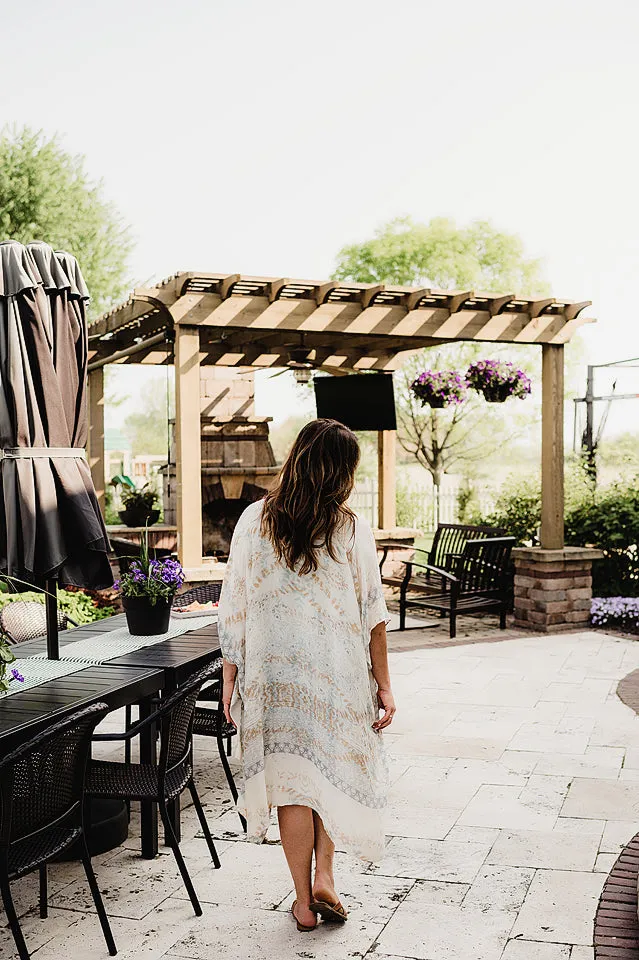 Tie Dye Geometric Kimono