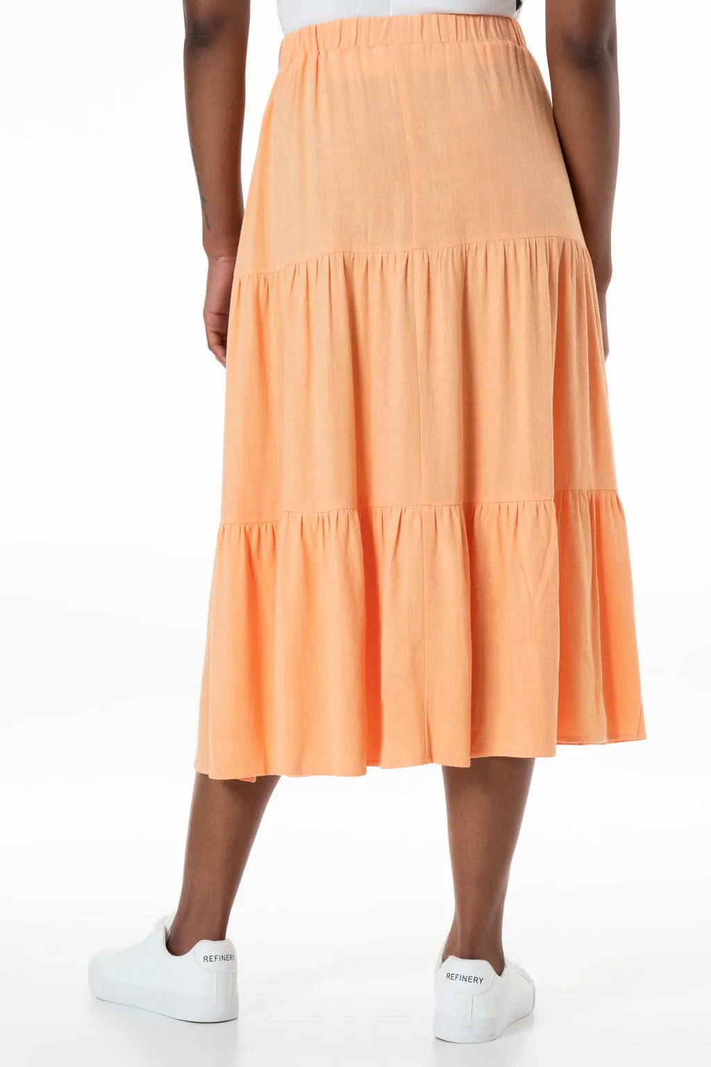 Tiered Skirt _ 143392 _ Coral