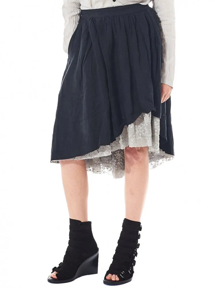 Tiered Skirt (2161148 BLACK/EBONY)