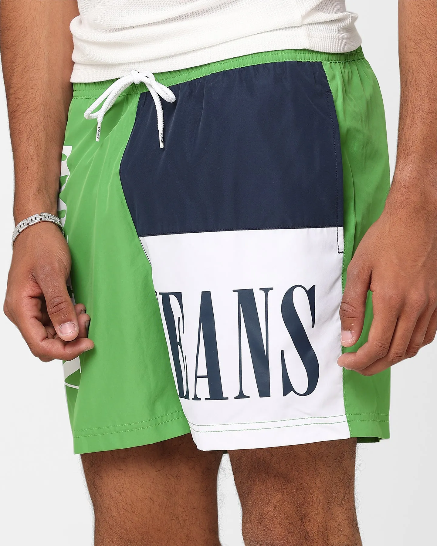 Tommy Hilfiger SF Medium Drawstring Colour Block Shorts Coastal Green