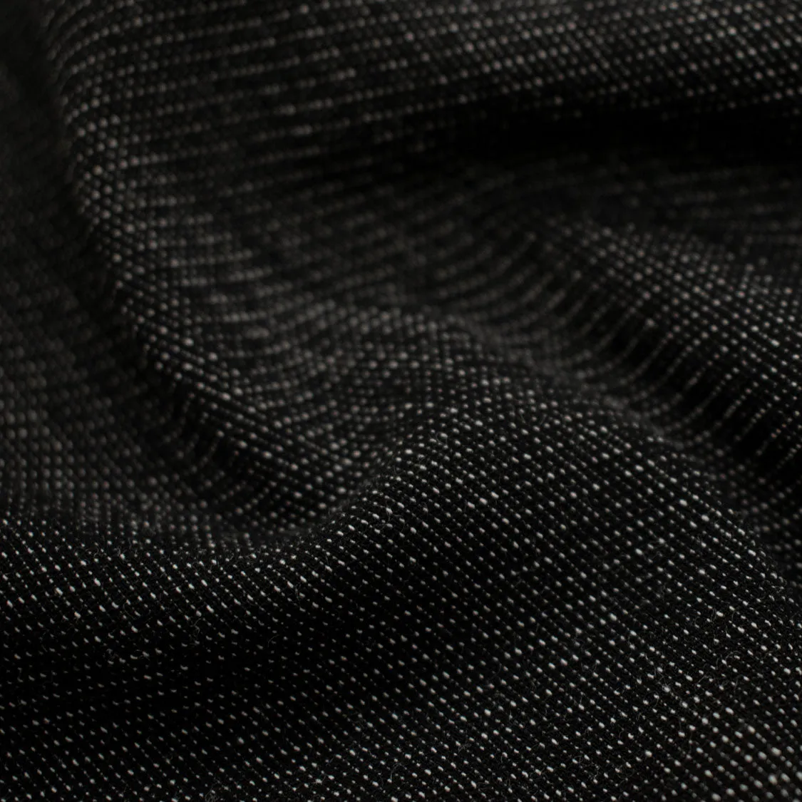 Wool Suiting Stretch Medium Weight Design-98 Black