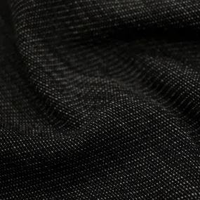 Wool Suiting Stretch Medium Weight Design-98 Black